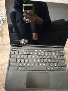 Lenovo Black Chromebook with Chrome Badge